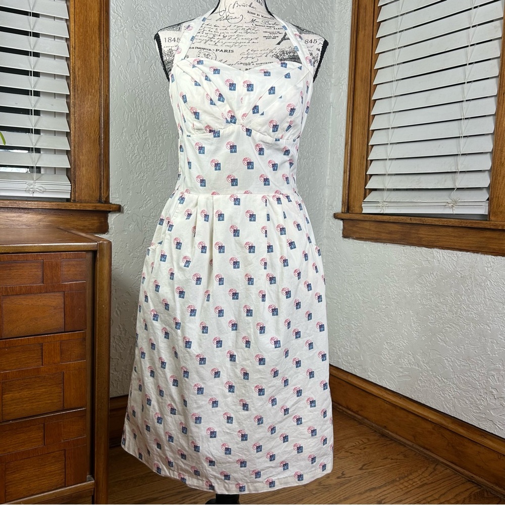 Girls From Savoy | Sincerely Paris Halter Dress Pinup Milk Maid Size 6